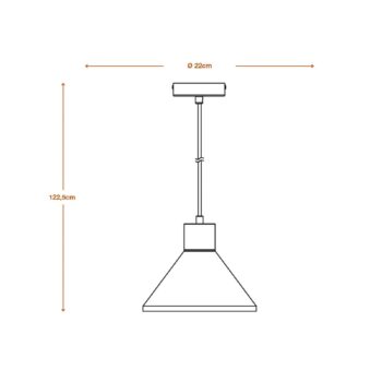 Závesné svetlo LEDVANCE Concrete Wood, Ø 22 cm, betón, sivá