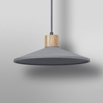 Závesné svetlo LEDVANCE Concrete Wood, Ø 32 cm, betón, sivá
