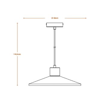 Závesné svetlo LEDVANCE Concrete Wood, Ø 32 cm, betón, sivá