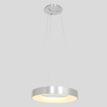 Závesné svetlo Ringlede LED, Ø 48 cm, strieborná