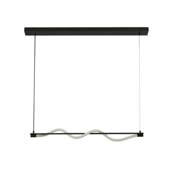Závesné svetlo Serpent LED, čierna/biela, kov, stmievateľné
