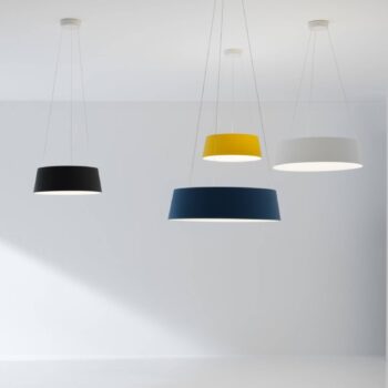 Závesné svetlo Stilnovo Oxygen LED, žlté, Ø 75 cm
