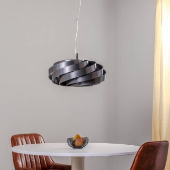 Závesné svetlo Vento, antracitová farba, Ø 50 cm