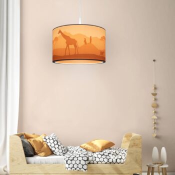 Závesné svietidlo 25/40 Scandi Savanne, Ø 38 cm, oranžová, E27