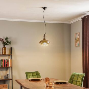 Závesné svietidlo AV-5064-1BSY, tienidlo na lampu kovové a sklenené