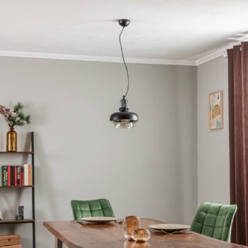 Závesné svietidlo AV-5064-1BSY, tienidlo na lampu kovové a sklenené