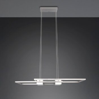 Závesné svietidlo Albany LED, nikel, 100 x 28 cm, hliník, stmievateľné CCT