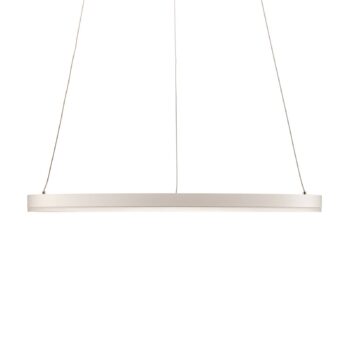 Závesné svietidlo Arcchio LED Albiona, biele, 1 kruh, Ø 60 cm