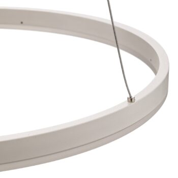 Závesné svietidlo Arcchio LED Albiona, biele, 1 kruh, Ø 60 cm