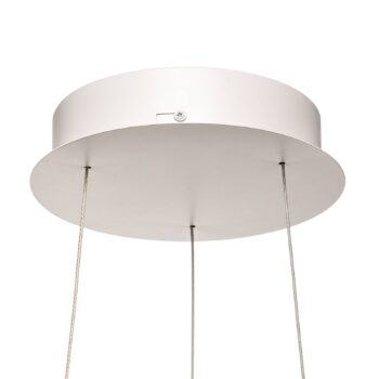 Závesné svietidlo Arcchio LED Albiona, biele, 1 kruh, Ø 60 cm