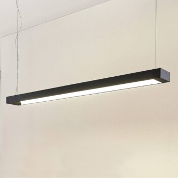 Závesné svietidlo Arcchio LED Cuna, čierne, 122 cm, kov