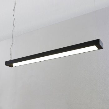 Závesné svietidlo Arcchio LED Cuna, čierne, 122 cm, kov