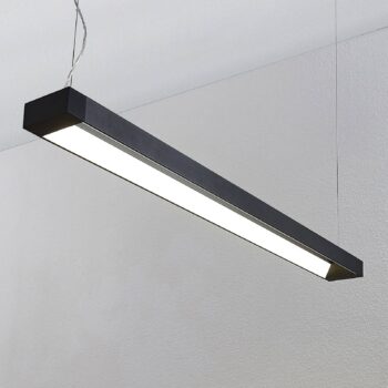 Závesné svietidlo Arcchio LED Cuna, čierne, 122 cm, kov