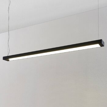 Závesné svietidlo Arcchio LED Cuna, čierne, 162 cm, kov