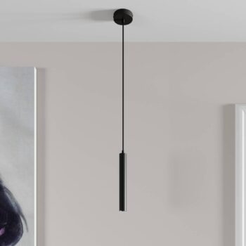 Závesné svietidlo Arcchio LED Franka, 1 svetlo, Ø 4 cm, čierna