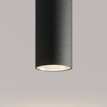 Závesné svietidlo Arcchio LED Franka, 1 svetlo, Ø 4 cm, čierna