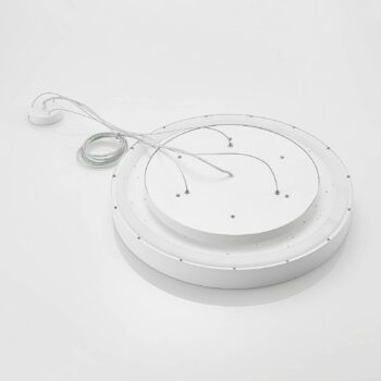Závesné svietidlo Arcchio LED Vanida, biele, Ø 60 cm, hore/dole