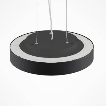 Závesné svietidlo Arcchio LED Vanida, čierne, Ø 40 cm, hore/dole