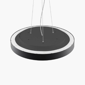 Závesné svietidlo Arcchio LED Vanida, čierne, Ø 60 cm, hore/dole