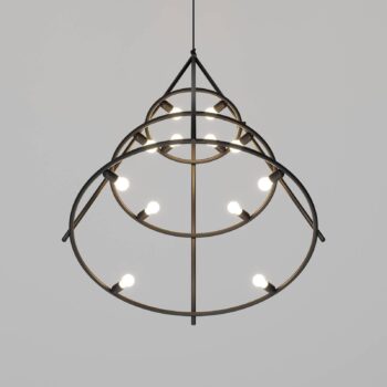 Závesné svietidlo Artemide El Porís, Ø 120 cm 12 svetiel