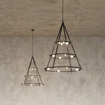 Závesné svietidlo Artemide El Porís, Ø 120 cm 12 svetiel
