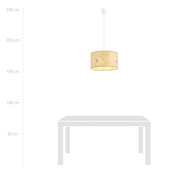 Závesné svietidlo Aston, Ø 35 cm, korkový vzhľad