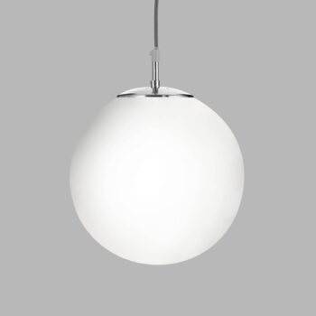 Závesné svietidlo Atom, opálová biela, sklo, Ø 30 cm, E27