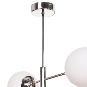 Závesné svietidlo Aurora, chróm, Ø 60 cm, 6-pl. sklo, E14