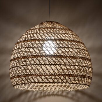 Závesné svietidlo BOHO, Ø 60 cm, prírodná hnedá, ratan, E27