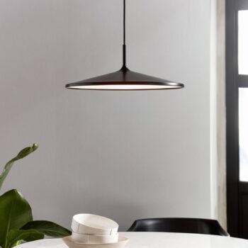 Závesné svietidlo Balance LED, 3-stupňové stmievanie, čierne, Ø 42 cm