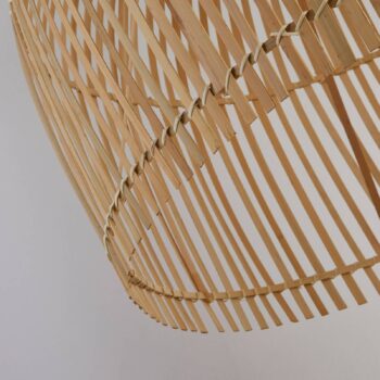 Závesné svietidlo Bali, Ø 60 cm, bambus, svetlé drevo, E27