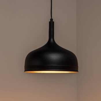 Závesné svietidlo Berceste 187BLACK-S, čierne, kov, Ø 30 cm