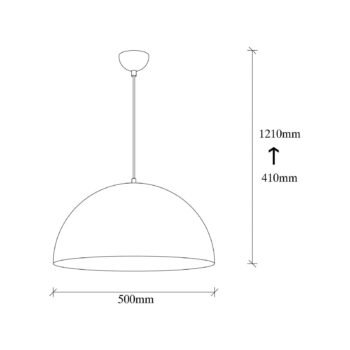 Závesné svietidlo Berceste 234-S Ø50cm biela/zlatá