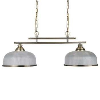 Závesné svietidlo Bistro II 2-pl. mosadzná
