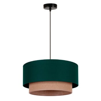 Závesné svietidlo Boho Ø 45 cm 1-pl. zelená/juta