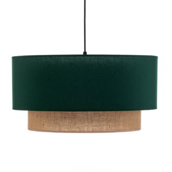Závesné svietidlo Boho Ø 45 cm 1-pl. zelená/juta