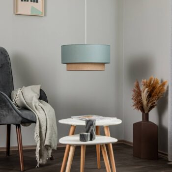 Závesné svietidlo Boho Ø 45 cm 1-ramenné šalviovo zelené/juta