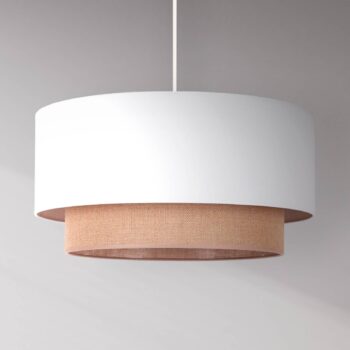 Závesné svietidlo BohoØ 45 cm 1flg. biela/juta