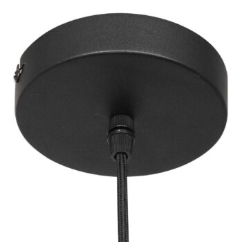 Závesné svietidlo Bollique, čierne, Ø 40 cm, sklo, 1-pl., guľa