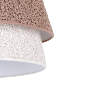 Závesné svietidlo Boucle, Ø 50 cm, cappucchino/ecru