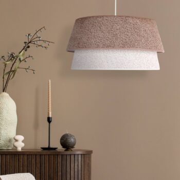 Závesné svietidlo Boucle, Ø 50 cm, cappucchino/ecru