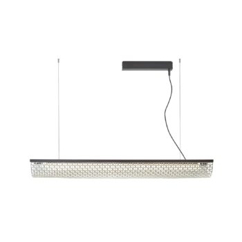 Závesné svietidlo Bover LED Nans Balis S/140, hnedá/béžová, 140 cm