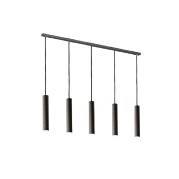 Závesné svietidlo Brenta, antracit, oceľ dĺžka 110 cm 5 svetiel