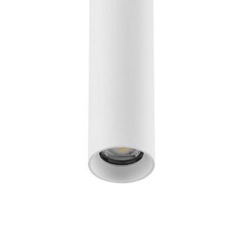 Závesné svietidlo CAN, biele, výška 35 cm, Ø 6 cm, kov, GU10