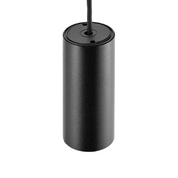 Závesné svietidlo CAN, čierne, výška 15 cm, Ø 6 cm, kov, GU10