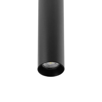 Závesné svietidlo CAN, čierne, výška 35 cm, Ø 6 cm, kov, GU10