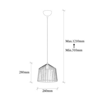 Závesné svietidlo Cat 12060 1-svetlo Ø26cm zlaté lesklé