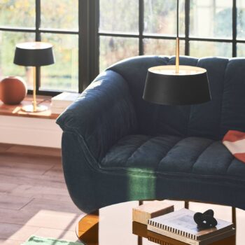 Závesné svietidlo Clasi 30 v čiernej s difuzérmi