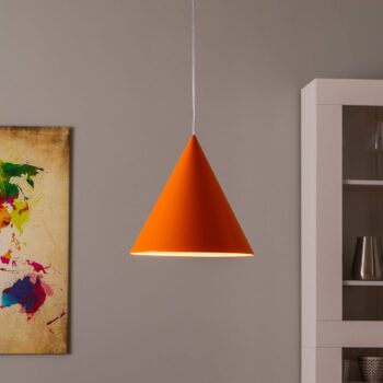 Závesné svietidlo Cono, jedno svetlo, Ø 32 cm, oranžová