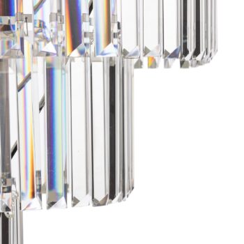 Závesné svietidlo Cristal, transparentné/strieborné, Ø 71 cm